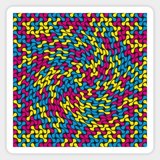 Twisted Metaballs Pattern (CMYK) Magnet